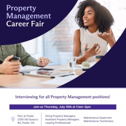 Parc at Pooler is fully staffed, but if you're looking for employment, check out the Career Fair! Instagram post from @parc.at.pooler on July 17, 2024 15:06:16pm