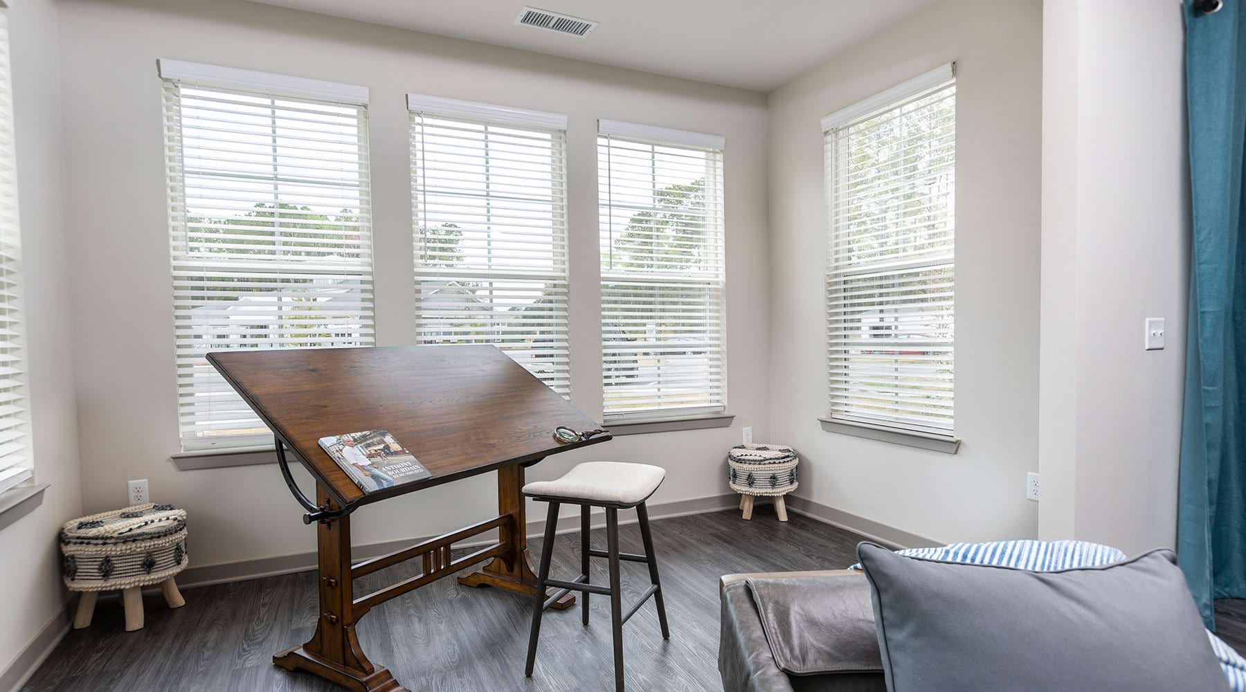 Nook Area drafting table in nook area